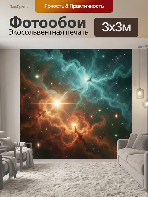 Фотообои Космические туманности и звезды