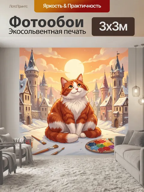 300 × 300 см · Экосольвентная печать