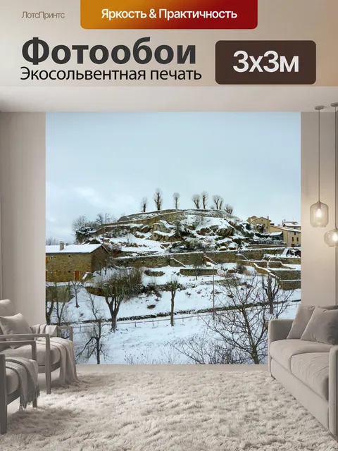 Фотообои Французской деревне зимой