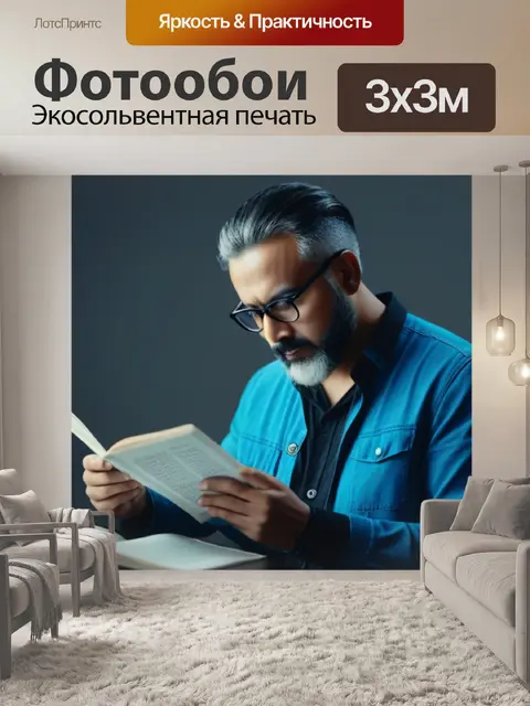 Фотообои поэт, читающий свои строки