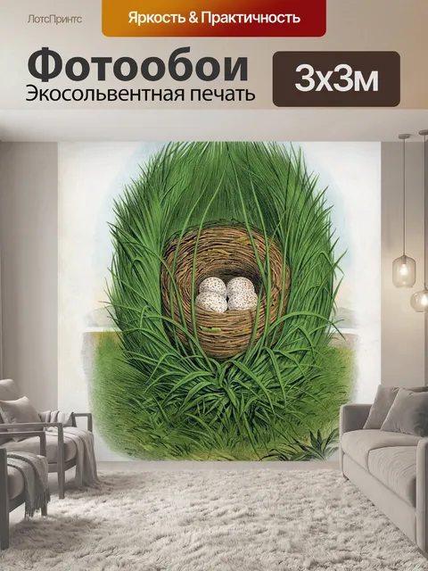 Фотообои Иллюстрация старинных гнездовых яиц