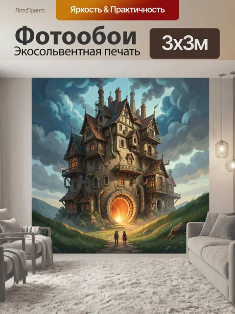 300 × 300 см · Экосольвентная печать