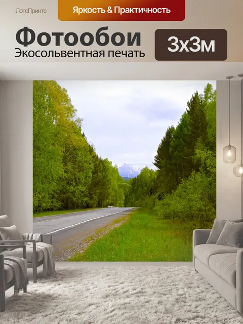 Фотообои Дорога через лес