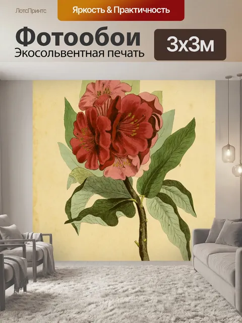 Фотообои Цветы Винтажное Искусство
