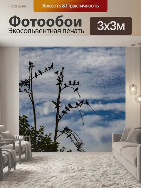 Фотообои Птицы на дереве