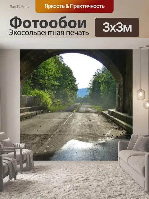 Фотообои Заброшенный туннель