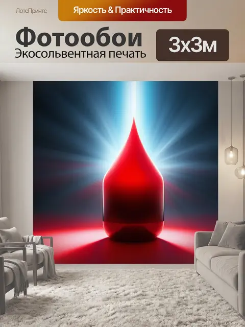 Фотообои с красным акцентом