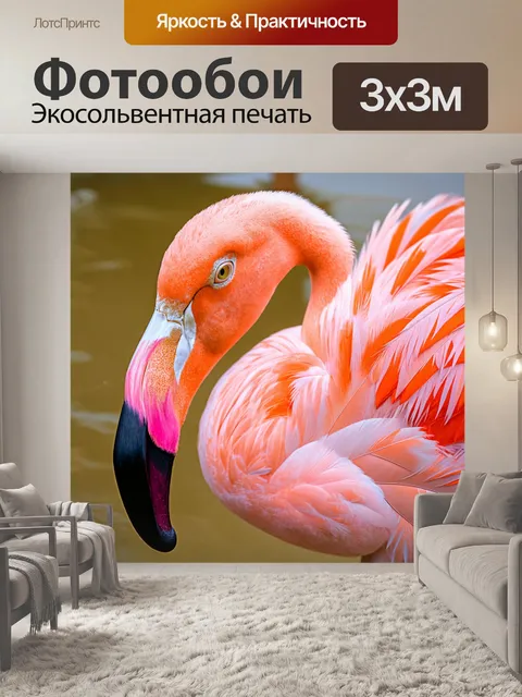 Фотообои текстура фламинго с перьями и розовыми оттенками