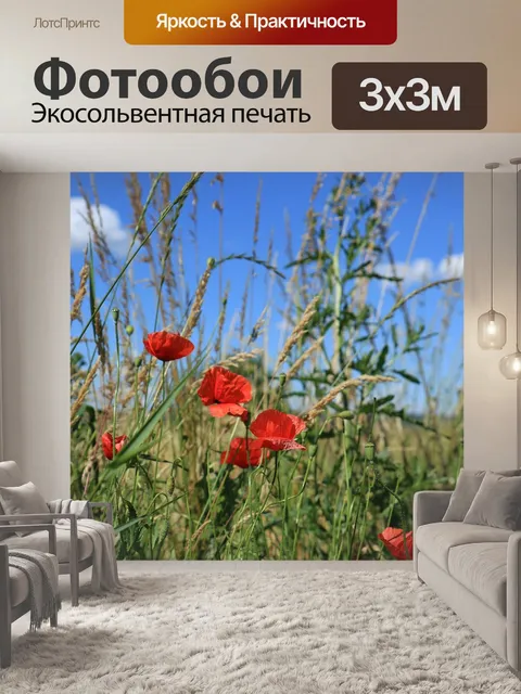 Фотообои Красные маки