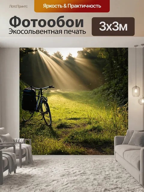 Фотообои утро на открытой поляне