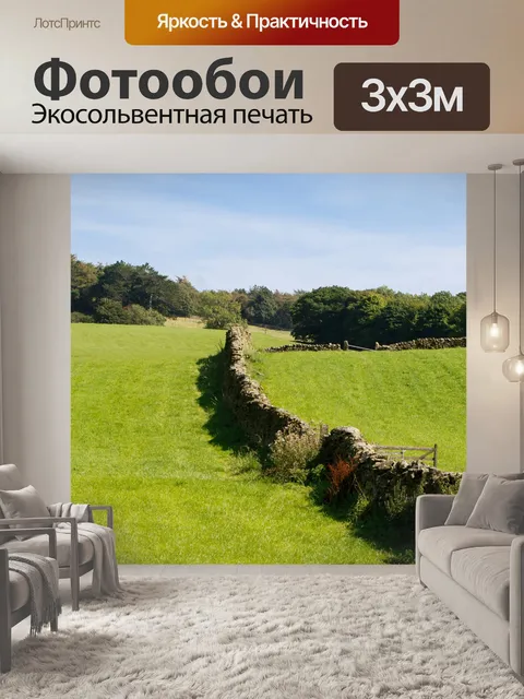 Фотообои Зеленая трава Летний пейзаж
