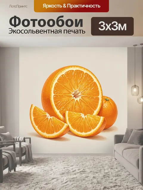 Фотообои Апельсины и цитрусовые дольки