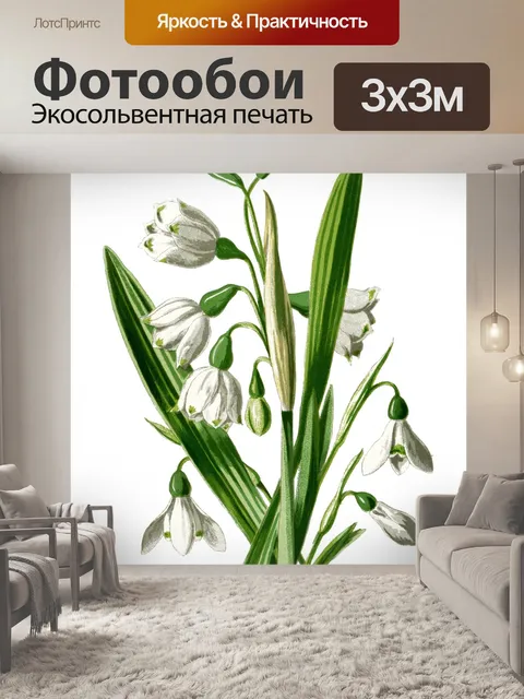 Фотообои Подснежники Винтажное Искусство