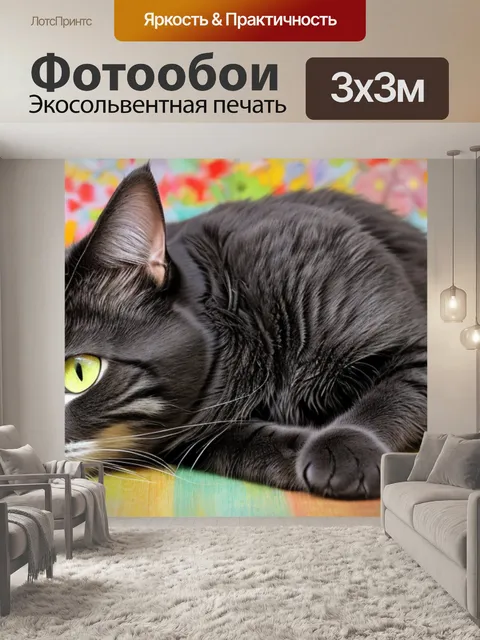 Фотообои с изображением кота