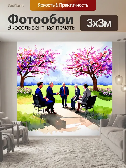 Фотообои пейзаж с весенним суда