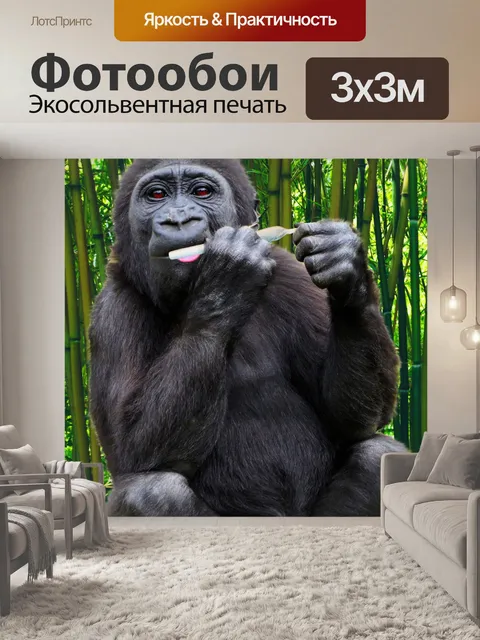 Фотообои Курение Гориллы