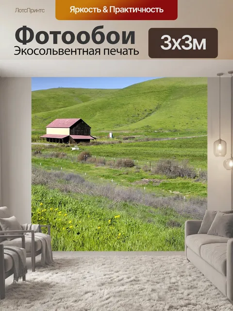 Фотообои Амбар в полях