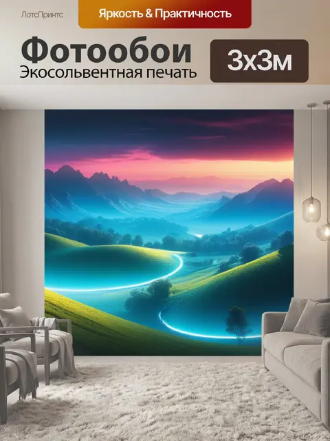 Фотообои картинка пейзаж с надписью крутой