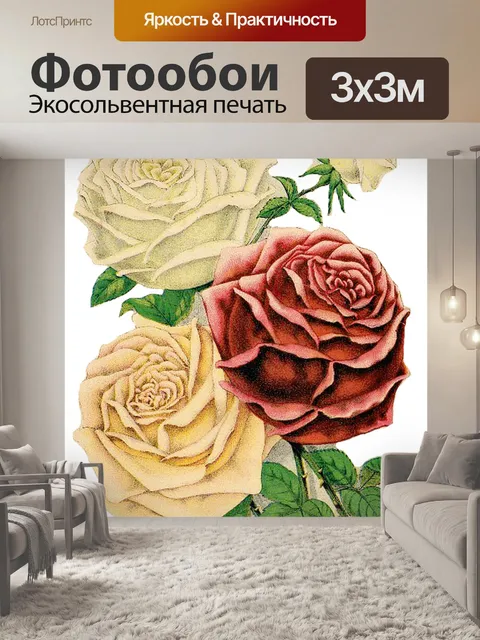 Фотообои Розы клипарт