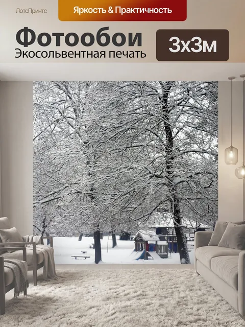 Фотообои Зима площадка