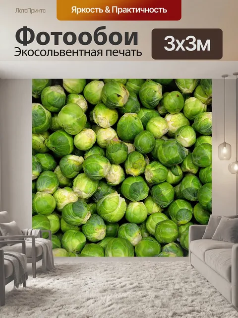 Фотообои Брюссельская капуста, капуста, овощи