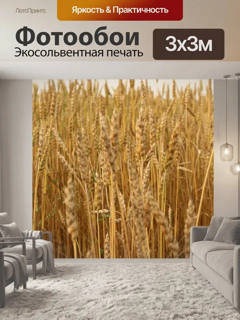 Фотообои Ферма Золотая пшеница