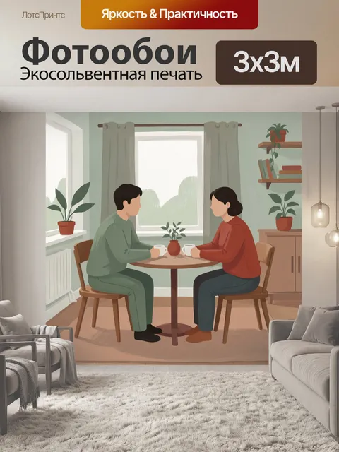 Фотообои Разговор за круглым столом