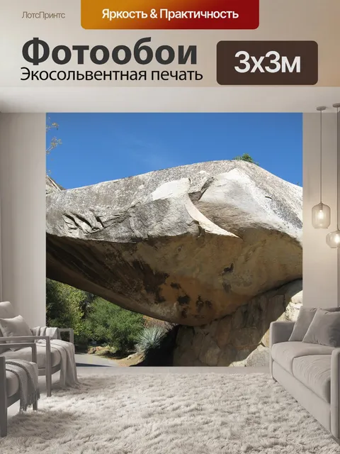 Фотообои огромный валун на секвойя парк