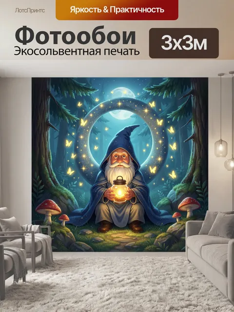 Фотообои Седой чародей в лесу