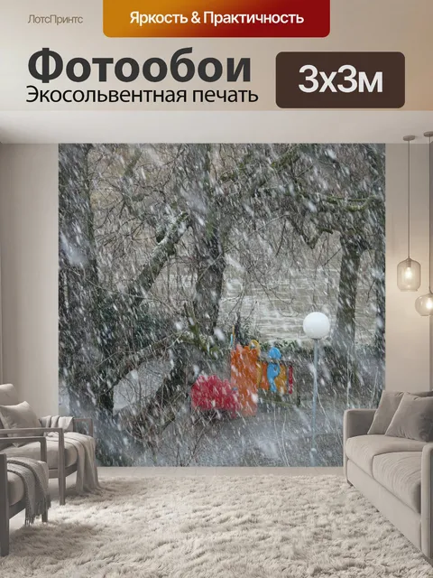 Фотообои Снегопад