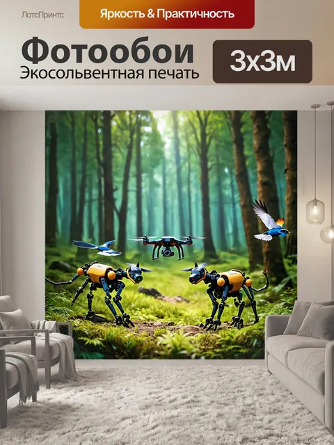 фотообои лес в стиле футуризм
