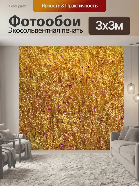 Фотообои Трава цветочное поле