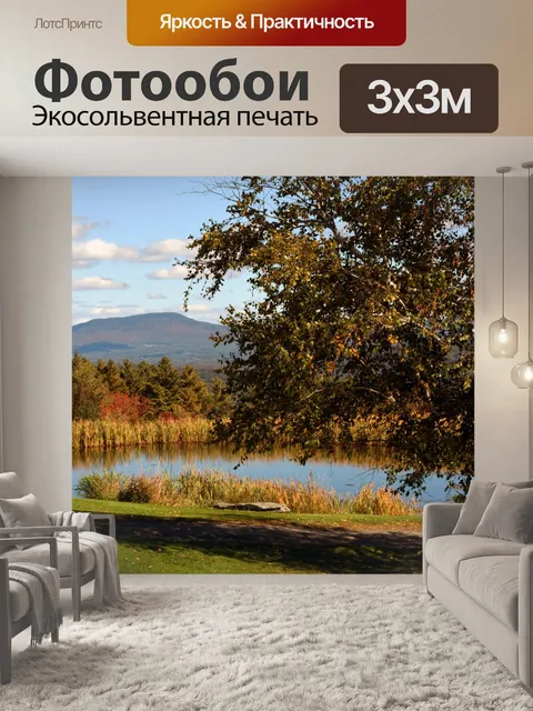 Фотообои Осенний пруд