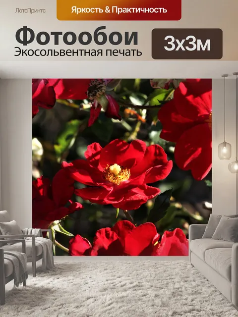 Фотообои Старые модные красные розы