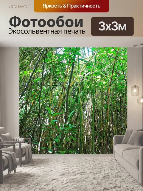 Фотообои зеленый камыш