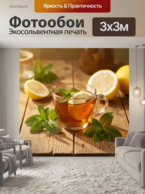 Фотообои Чай с лимоном и мятой