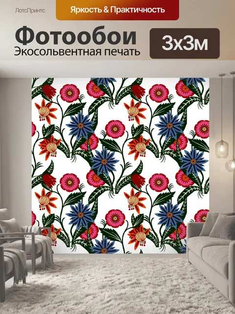 Фотообои Цветочные обои шаблон фона