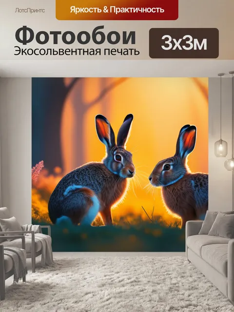 Фотообои с зайцами