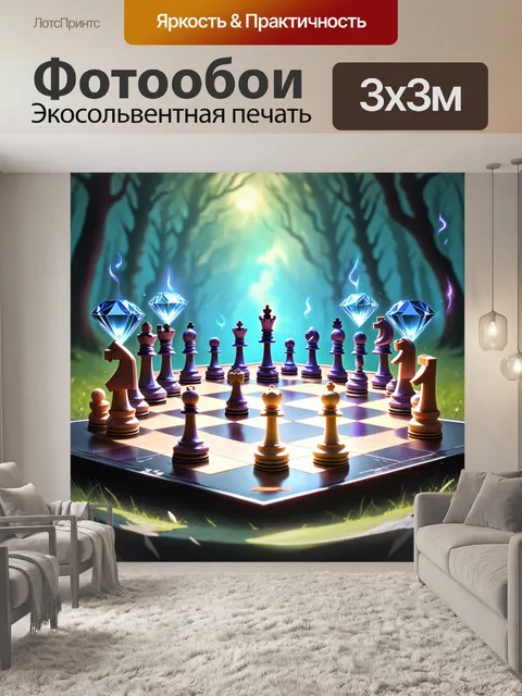 Фотообои эпичный шахматный турнир на шестиугольной доске