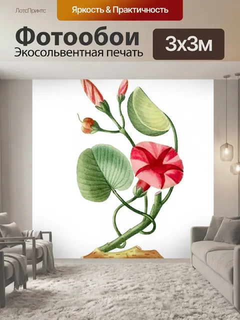 Фотообои Клипарт Flowers art vintage