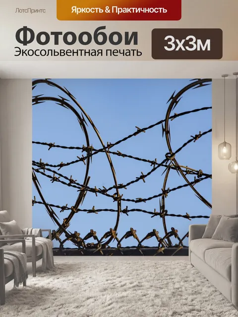 Фотообои колючая проволока
