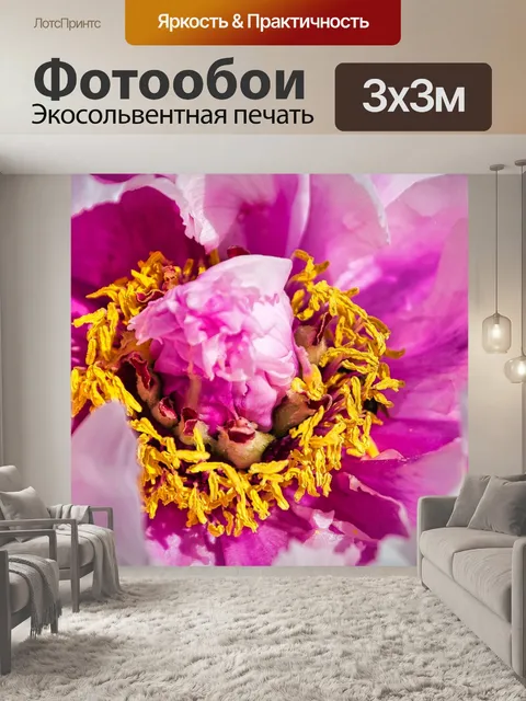 Фотообои Сердце пион