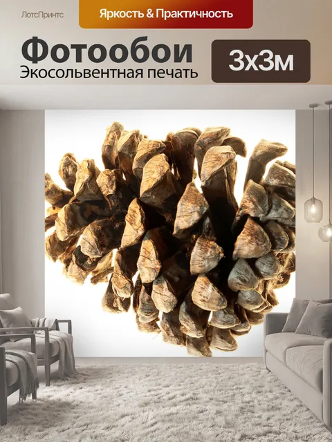 Фотообои вблизи сосновая шишка