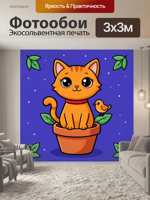 300 × 300 см · Экосольвентная печать