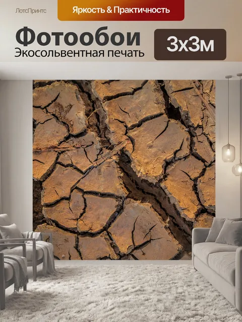 Фотообои Сухая трещина почвы