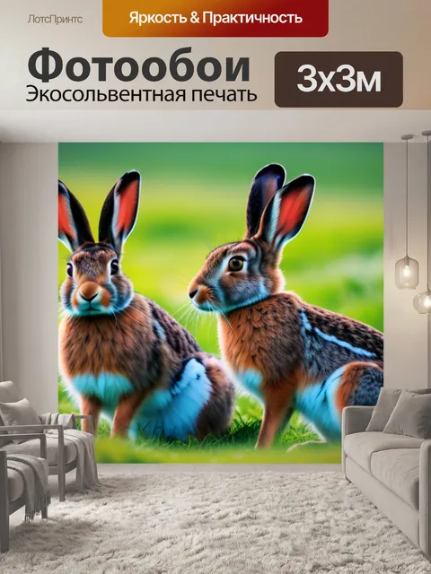Фотообои с зайцами