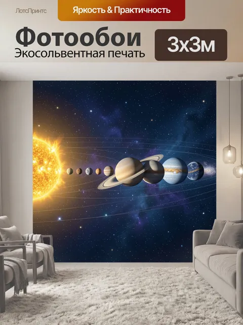 Фотообои Планеты Солнечной системы в космосе