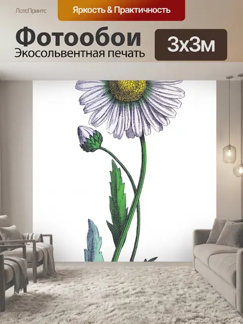 Фотообои Цветы клипарт графический рисунок