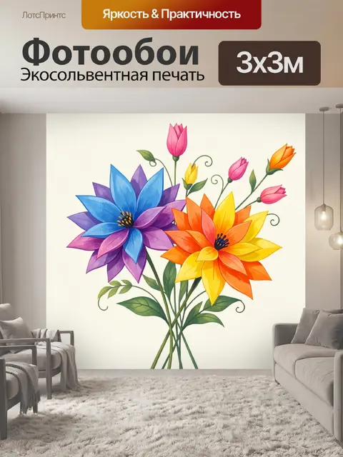 300 × 300 см · Экосольвентная печать