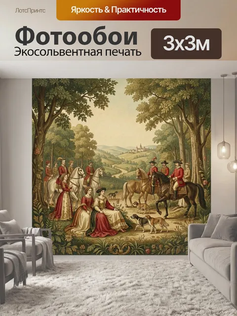 Фотообои Средневековая охота в лесу